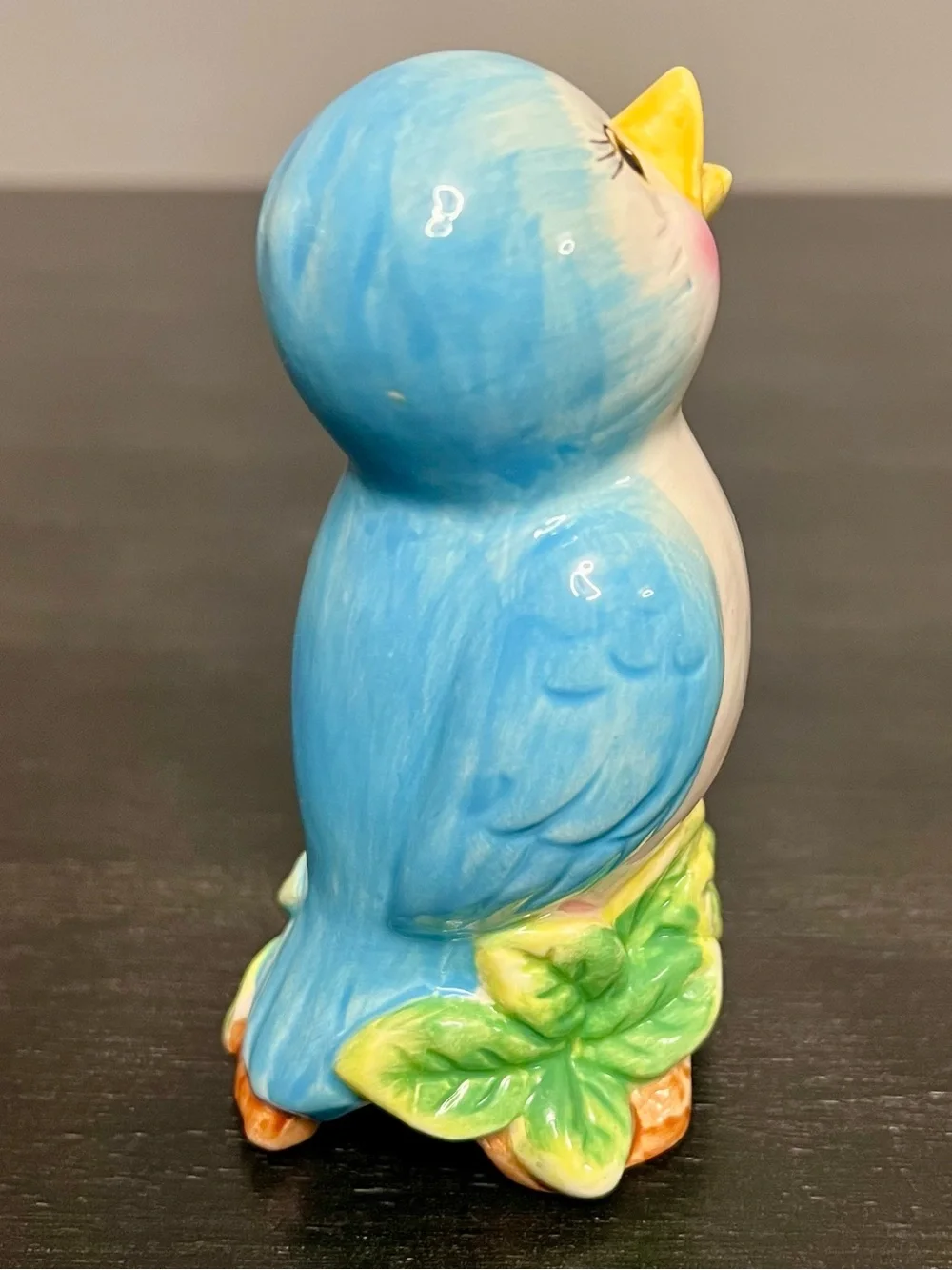 VTG Blue Song Bird Pie Bird/Vent/Funnel 5” Kitschy Adorable Retro